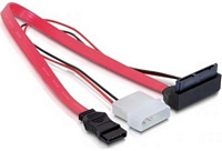 DeLock MicroSATA adapterikaapeli, SATA ja virta - MicroSATA (7+7+2-pin), kulma