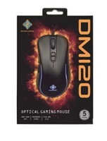 Deltaco Gaming DM120 RGB-pelihiiri, 800 - 3200 DPI, 125 Hz, USB, musta