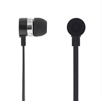 Deltaco in-ear nappikuulokkeet mikrofonilla 1.2m, musta, HL-268