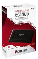 Kingston XS1000 1000 Gt ulkoinen SSD, USB-C 3.2 Gen 2, musta