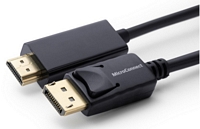 MicroConnect DisplayPort 1.2 (uros) -> HDMI (uros) kaapeli, FHD, 3 m