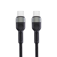 Mobia punottu lataus- & tiedonsiirto kaapeli USB-C <-> USB-C 2.0, 0,5m, musta