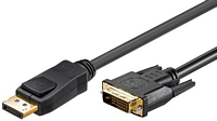 MicroConnect DisplayPort 1.2 (uros) -> DVI-D Dual Link (uros) kaapeli, QHD, 2 m