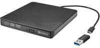 Sandberg ulkoinen tallentava DVD-asema, USB-C/USB-A, musta