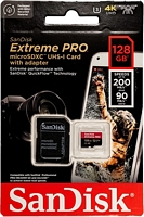 Sandisk Extreme Pro microSDXC 128 Gt -muistikortti + adapteri