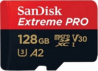 Sandisk Extreme Pro microSDXC 128 Gt -muistikortti + adapteri