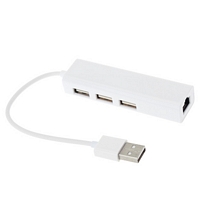 USB 2.0 RJ45 10/100 verkkosovitin USB-jakajalla