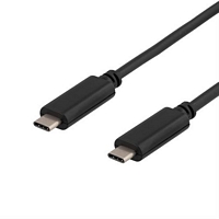 USB-C <-> USB-C 3.1 Gen 1 kaapeli, 1 m musta
