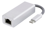 USB TypeC / RJ45 adapteri, hopea