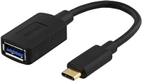 USB-C <-> USB-A 3.1 Gen 1 adapteri, musta