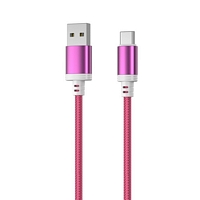 Mobia punottu lataus- & tiedonsiirto kaapeli USB-A <-> USB-C, 1 metri, punainen