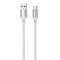Mobia punottu lataus- & tiedonsiirto kaapeli USB-A <-> USB-C, 1 metri, valkoinen