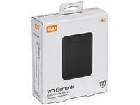 Western Digital Elements 4000 Gt, USB 3.2 Gen 1, musta