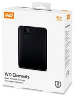 Western Digital Elements 1000 Gt, USB 3.2 Gen 1, musta