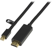 Deltaco miniDisplayPort (uros) -> HDMI (uros) kaapeli, UHD, 2 m, DP-HDMI204