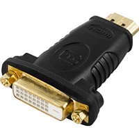 Deltaco HDMI (uros) <-> DVI-D (naaras) adapteri, FHD, HDMI-10