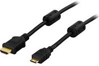 Deltaco HDMI (uros) <-> mini HDMI (uros) kaapeli, UHD, 5 m, HDMI-1056