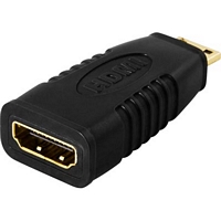 Deltaco mini HDMI (uros) -> HDMI (naaras) adapteri, UHD, HDMI-18