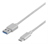 USB 3.1 / TypeC kaapeli, 1 m hopea