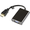 Deltaco HDMI (19-pin uros) -> VGA (15-pin naaras) 20 cm välikaapeli