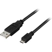 USB-A <-> USB Micro-B kaapeli, 1 m musta