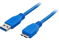 USB 3.0 AM/MicroBM kaapeli, 2 m sininen